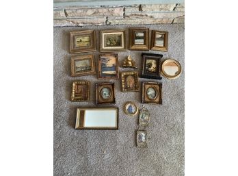 Vintage / Antique LOT Of Small Picture Frames & Mirrors