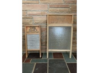 Pair Of Vintage Washboards Manufactured By Columbus Washboard Company