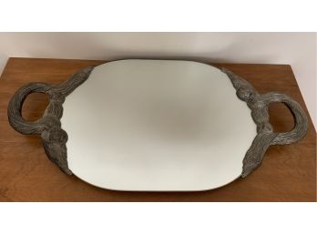 Vintage Godinger Silver Art Co. Mirrored Large Dresser Tray