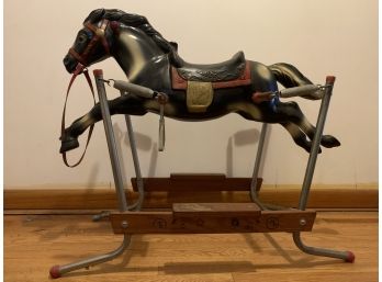 Vintage Bouncing Spring Rocking Horse Toy By Moulded Products