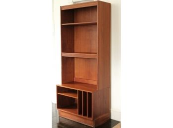 Vintage DANISH MODERN 2 Piece Shelf With Lower Storage For Stereo  LP's