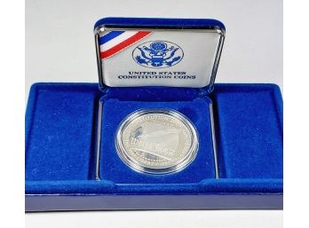 1987 S United States Constitution Silver Dollar Coin In Mint Case