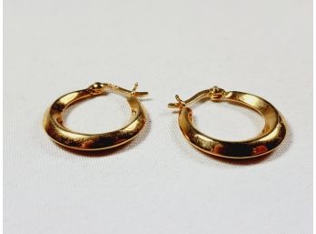 Gold OVER Sterling Silver Classic Horse Shoe Earrings