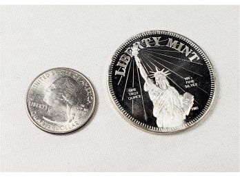 1 Oz .999 Pure Silver Liberty Coin