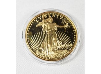 Gold Over 1 Oz .999 Pure Silver Saint Gaudens Coin