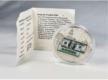 Commemorative $100 Dollar Bank Note Coin