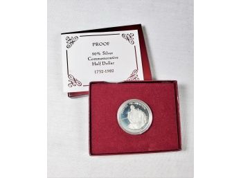 1982 .900 Silver George Washington Commemorative Half Dollar