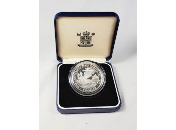 1992 Solomon Islands $1 Silver Proof  Commemorative  Coin (50th Anniversary Pearl Harbor)