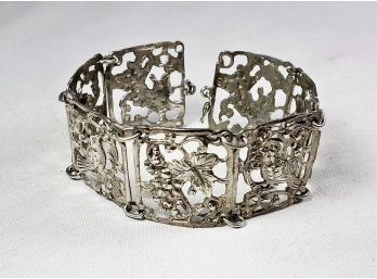 Old Vintage Sterling Silver Filigree Bracelet