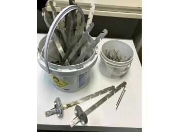 Stainless Steele Snow Guard Roof Attachments And Bucket Of Extra Long Screws