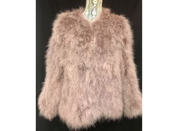 Lavender AMBRE BARBZOE Turkey Fur Jacket Retail $ 500