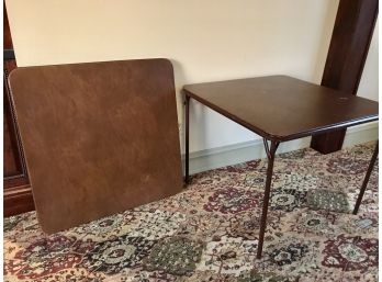 Pair Of Sampsonite Square Folding Tables