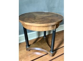 BAKER Neoclassic Round Mahogany End Table ( 1 Of 2 Listed Separately In This Auction)