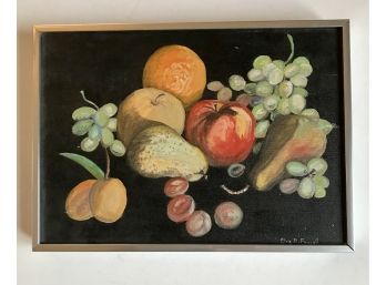 Oil On Canvas Fruit Framed Art