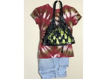 Tie Dye Shirt With Jeans And Fun HOBO Bag