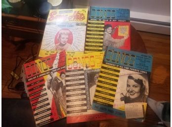Lot Of 5 Vintage 1950s SONG Magazines Featuring Rosemary Clooney, Doris Day, Patti Page And More