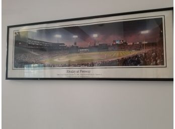 28' X 10 Framed Wide Angle Photo Of Fenway Park During Game Of The 3 ALCS 1999 Playoffs Against The Yankees