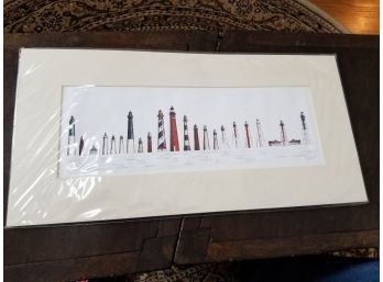 20' X 10' Florida Lighthouses Print By Robert Kline. Mint Like New, Still Wrapped In Plastic