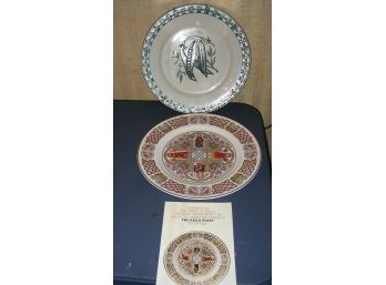 Two Plates: Spode And Accent 10.5 Inches