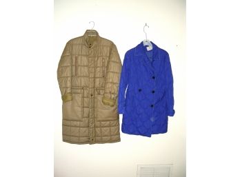 Two Puffy Winter Coats - Sizes Unmarked But Are Medium To Large