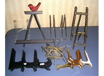 Lot Of Plate Holders And Stands