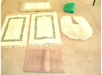 Bath Rugs And Tub Mat -  6 Pieces