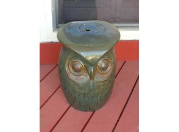 Ceramic Owl Plant Stand 18.5 Inches