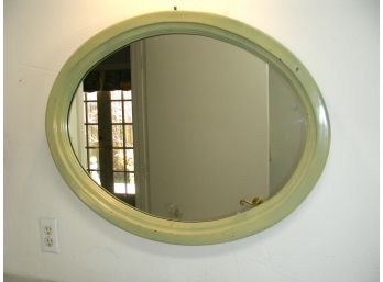 Oval Mirror In Painted Wood Frame