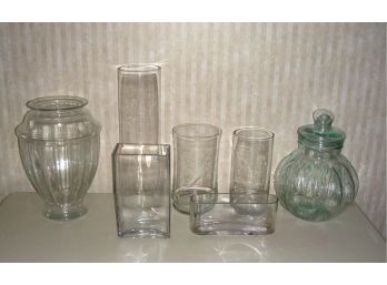 Lot Of 7 Glass Vases