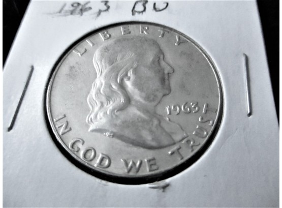 1963 U.S Ben Franklin Silver Half Dollar