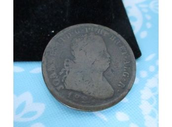 1825 Portuguese 40 Reis Coin, Rare