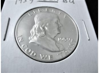 1959 P U.S. Franklin Silver Half Dollar