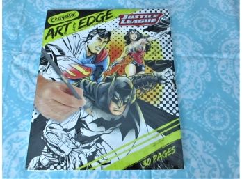 Crayola Sealed Art With Edge, 'Justice League' & 2 Extra Pages, Made In U.S.A.