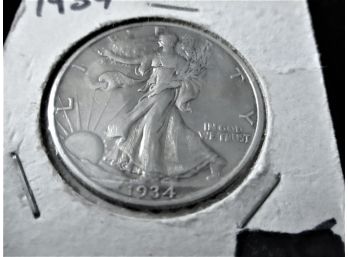 1934 P U.S. Walking Liberty Silver Half Dollar