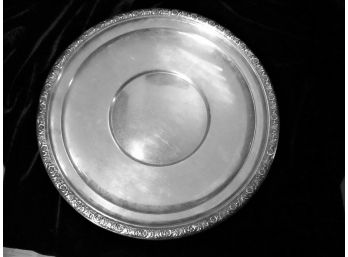 Vintage Sterling Silver Serving Platter, 9.21 Troy Oz.