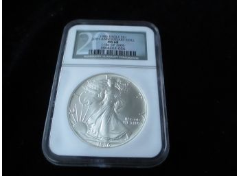 1986 U.S. Silver Eagle, MS 68 Slab NGC