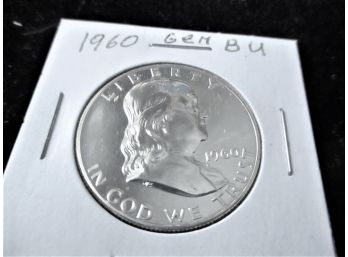 1960 P U.S. Franklin Silver Half Dollar
