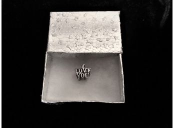 Sterling Silver, 'I Love You' Charm