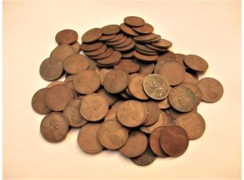 Large Lot-Pile Of Lincoln Wheat Pennies, Not Checked For Dates