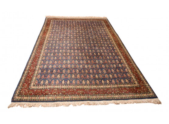 Fine Signed Turkish Hereke Hand Knotted Area Rug With Tribal Paisley Design (RETAIL $5,900)
