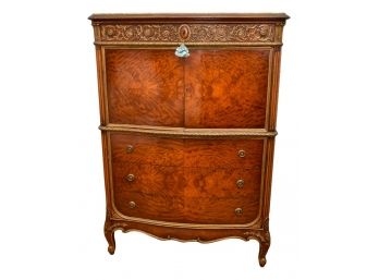 Antique French Louis XV Style Marble Top Chest