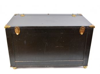 Painted Black Trunk On Casters