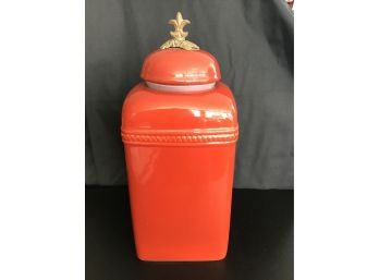 Red Ceramic Cookie Jar