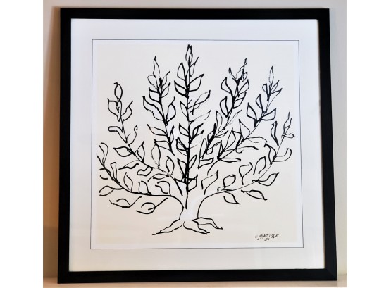 Nice Professionally Framed & Matted Henri Matisse 'Le Buisson' Wall Art Print