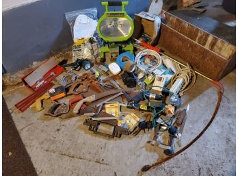 Huge Mixed Lot Of Vintage & Newer Tools, Lighting And More