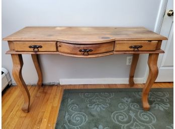 Rustic Knotty Pine Southwest Style Wood Desk - Made In Mexico