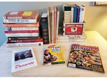 Lot Cookbooks & More, Paula Deen, Lidia, 60s Vintage Women's Day Encyclopedia Of Cookery & Art Of Fine Baking