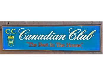 Great Vintage Canadian Club Lighted Bar Sign - Great For Man Cave Or Game Room!