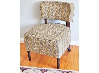 Pier 1 Single Contemporary Styled Upholstered Accent Chair -turquoise Green & Gold