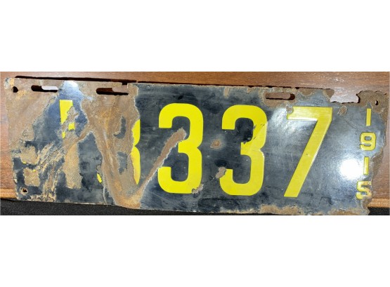 1915 License Plate (18337)